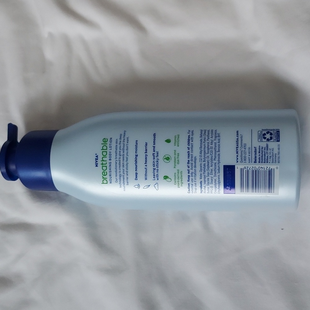 NEW Nivea Breathable Fresh Fusion lotion 13.5oz - Picture 2 of 2
